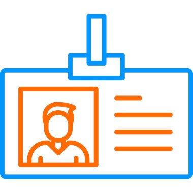 Kimlik kartı web simgesi, vektör illüstrasyonu