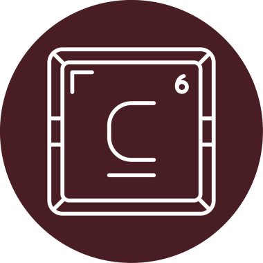 Karbon modern simgesinin vektör illüstrasyonu                      