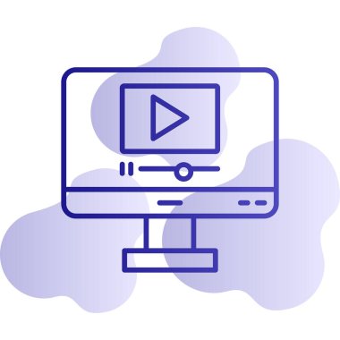 video oynatıcı simgesi, vektör illüstrasyonu basit tasarım