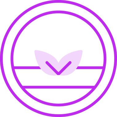 Vegan logosu, vektör çizimi basit tasarım