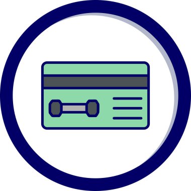 Üye Kart simgesi, vektör illüstrasyonu basit tasarım