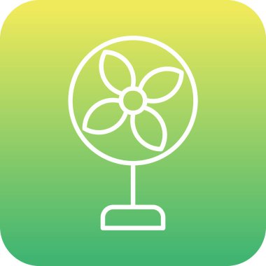 air fan simgesi, vektör illüstrasyonu basit tasarım