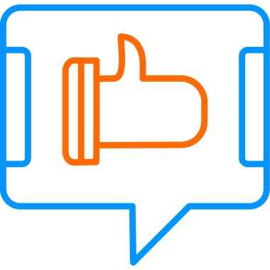 Başparmağını kaldır. Web simgesi basit illüstrasyon 