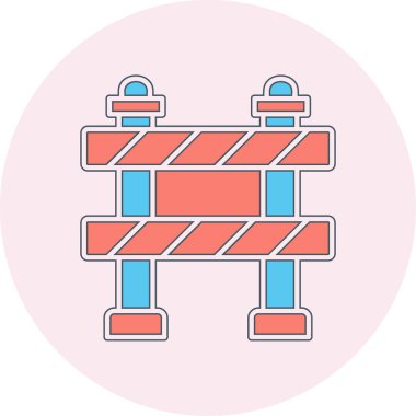 Trafik Bariyeri vektör tasarım şablonu        