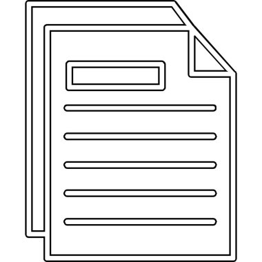 Belge. Web simgesi basit illüstrasyon