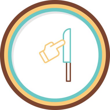 Keskin Nesne simgesi, basit vektör illüstrasyonu 