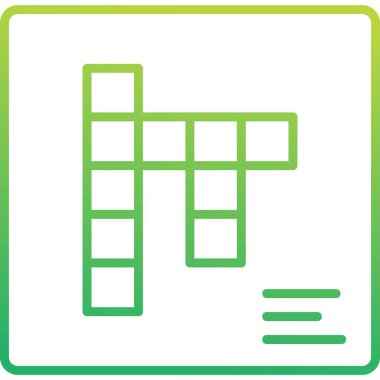 Çapraz Bulmaca modern simgesinin vektör çizimi       