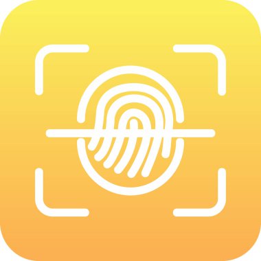 Parmak Tarayıcı Web simgesi, vektör illüstrasyonu