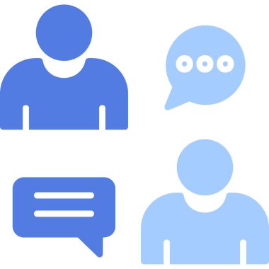 sohbet simgesi, vektör illüstrasyonu basit tasarım