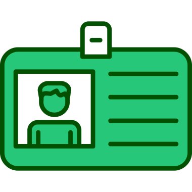 Kimlik kartı web simgesi, vektör illüstrasyonu