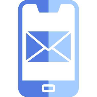 Telefon mesajı simge vektör çizim