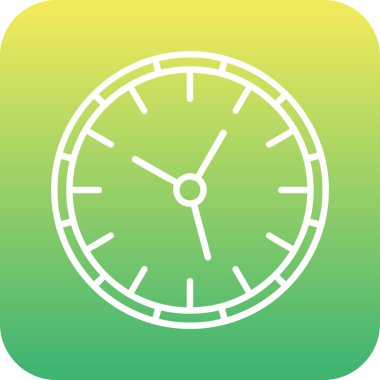 Saat simgesi, vektör illüstrasyonu basit tasarım