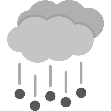 Hava durumu ikonu. Web için Hail vektör simgesinin basit illüstrasyonu          