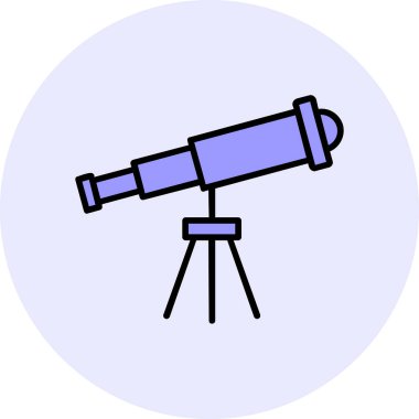 Teleskop. Web simgesi basit illüstrasyon