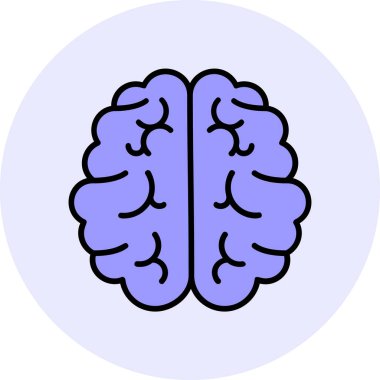 Beyin. Web simgesi basit illüstrasyon 