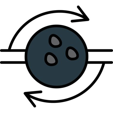 Top simgesinin vektör illüstrasyonu 