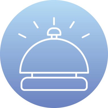 Desk Bell modern simgesinin vektör çizimi            