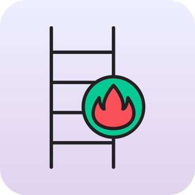 Merdiven simgesi çizimini ateşle                   