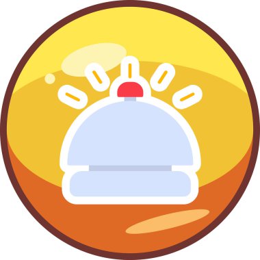 Desk Bell modern simgesinin vektör çizimi            