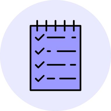 Kontrol listesi. Web simgesi basit illüstrasyon 