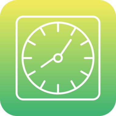 Duvar saati. Web simgesi basit illüstrasyon