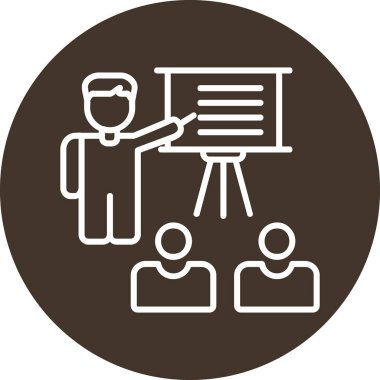 personel eğitim simgesi, vektör illüstrasyonu basit tasarım