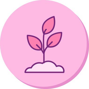 Bitki. Web simgesi basit illüstrasyon 