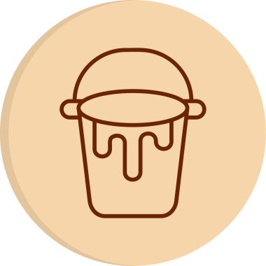 Kova. Web simgesi basit illüstrasyon