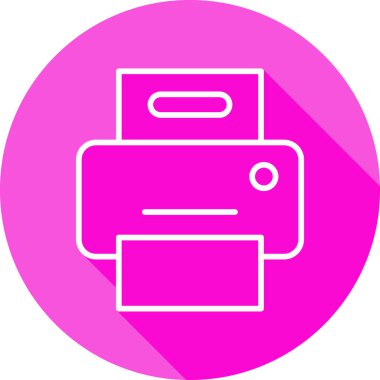 Yazıcı. Web simgesi basit illüstrasyon 