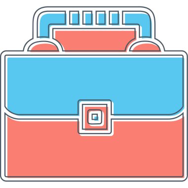 Evrak Çantası'nı web simge vektör çizim