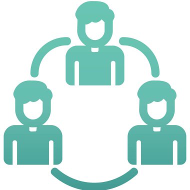 takım çalışması ikon vektör illüstrasyonu 