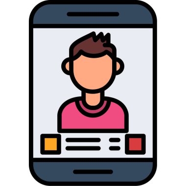 Arkadaş isteği ikon vektör illüstrasyonu