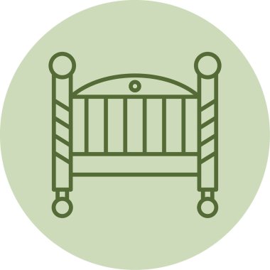 Bebek Beşiği Web simgesi vektör illüstrasyonu