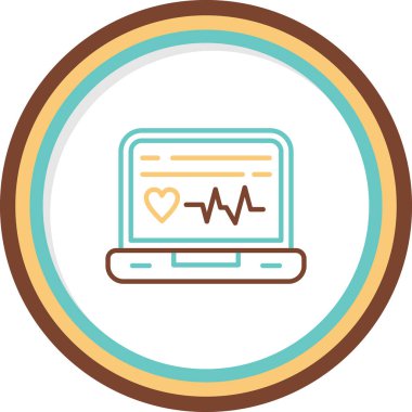 Düz biçimli kardiyoloji simgesi 