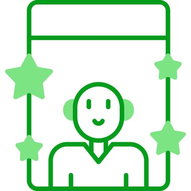 Sosyal medya etki simgesi, vektör illüstrasyonu basit tasarım