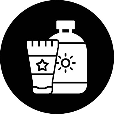 Güneş kremi modern simgesinin vektör illüstrasyonu               