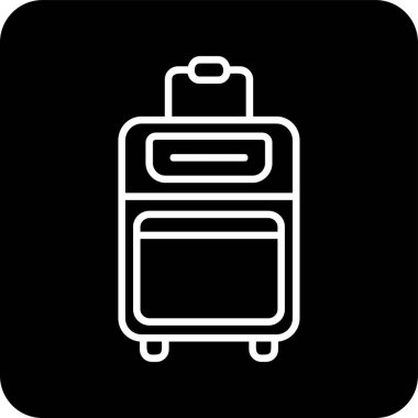 Bavul web simgesi, vektör çizim