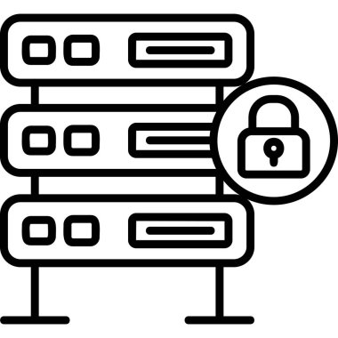 veritabanı. Web simgesi basit illüstrasyon 