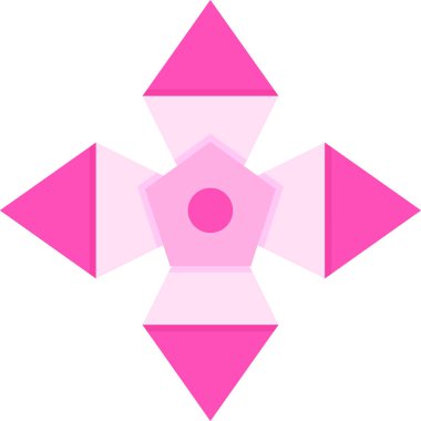 soyut çiçek simgesi, vektör illüstrasyonu basit tasarım