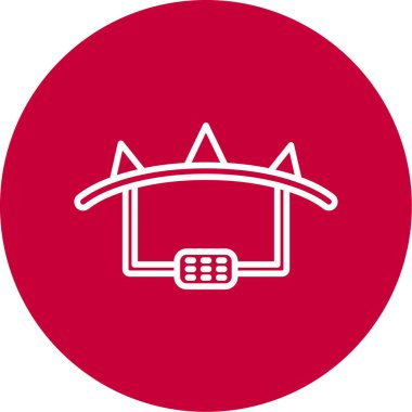 pirinç muşta simgesi vektör illüstrasyonu