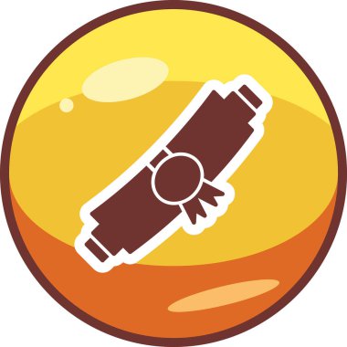 mezuniyet kurdelesi, web simgesi basit illüstrasyon