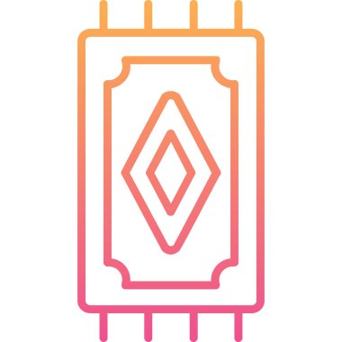 Bir halı simgesinin web illüstrasyonu