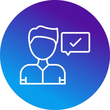 Düz simge, vektör gösterimi yanıtla 