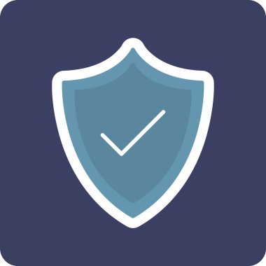 kalkan simgesi web basit illüstrasyon