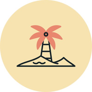 Oasis Web simgesi, vektör illüstrasyonu 