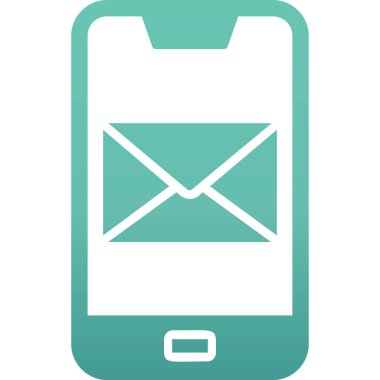 Telefon mesajı simge vektör çizim