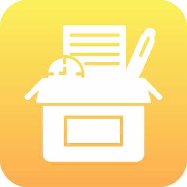 kutu web simgesi, vektör illüstrasyonu 