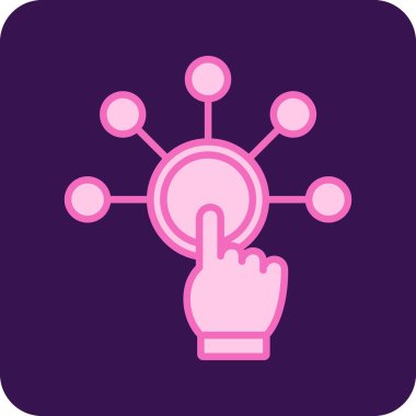 Etkileşimli web simgesi vektör illüstrasyonu