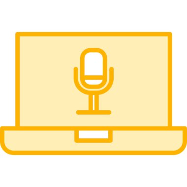 dizüstü bilgisayar simgesi, vektör illüstrasyonu basit tasarım