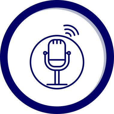 mikrofon web simge vektör çizim 